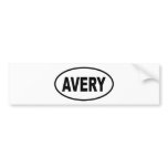 AVERY BUMPER STICKERS