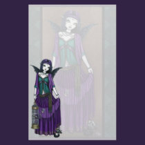 "Avery" Gothic Angel Bird Cage Stationery