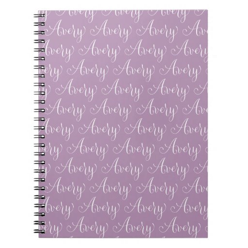 Avery Modern Calligraphy Name Design Notebook Zazzle
