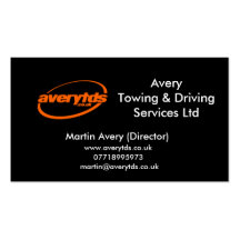 AveryTowing & Driving Services Ltd Business Card