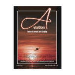 Aviation flying business marketing postcard