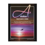 Aviation flying business marketing post card