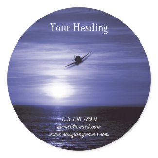 Aviation flying business marketing sticker