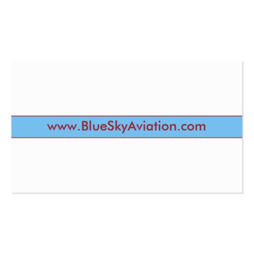 Aviation Services Business Card (back side)