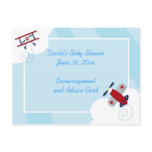 Aviator Airplane Baby Shower Advice Cards Postcards