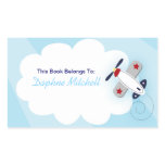 Aviator Airplane Custom Book Plate Sticker