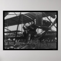 Aviatrix Blanche Scott in an Airplane 1910 Posters
