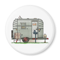 Avion Camper Trailer Fridge Magnets