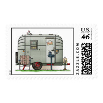 Avion Camper Trailer Postage Stamp