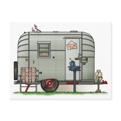 Avion Camper Trailer Post Card by art1st