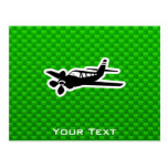 Avión verde postales