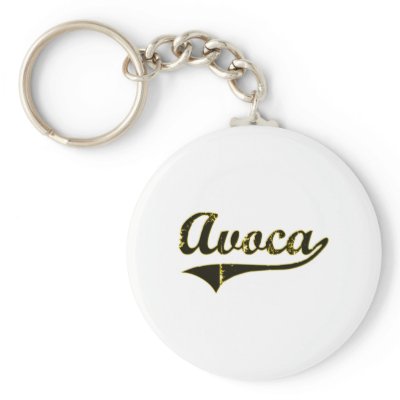 Avoca Iowa Classic Design Keychains by cityshirt