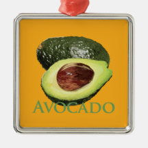 Avocado and Half Christmas Tree Ornaments
