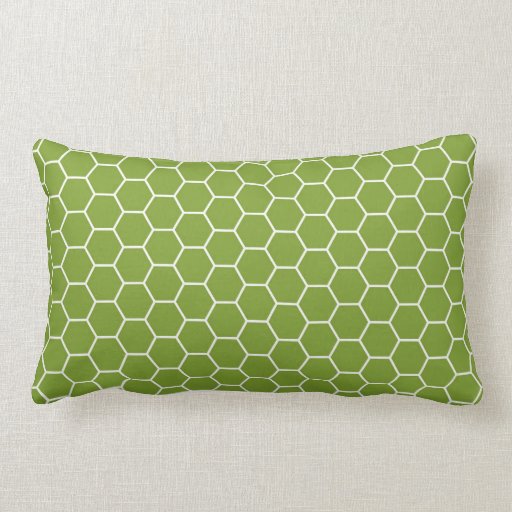 Avocado Green Hexagon Geometric Pattern Throw Pillows Zazzle