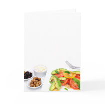 Avocado Salad And Olives Card
