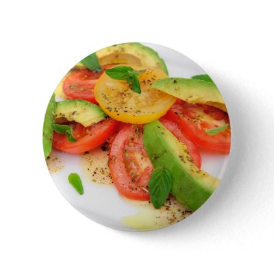 Avocado Salad Button by stockfoodpics