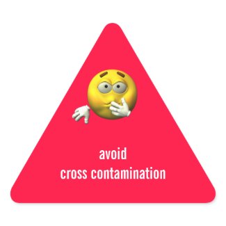 Avoid cross contamination zazzle_sticker