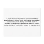 Avoid Overgrown Military Establishments Washington Post Cards
