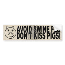 AVOID SWINE FLU bumper stickers by mr_bill2 AVOID SWINE FLU bumper stickers