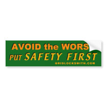 AvoidWorst-SafetyFirst bumper stickers