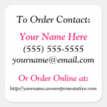 Avon Brochure Stickers - Square