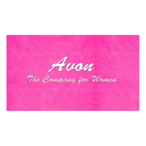 Avon Business Card (back side)