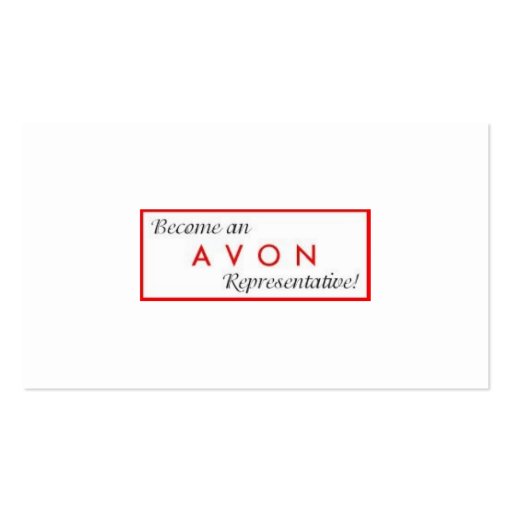 Avon Business Card (back side)