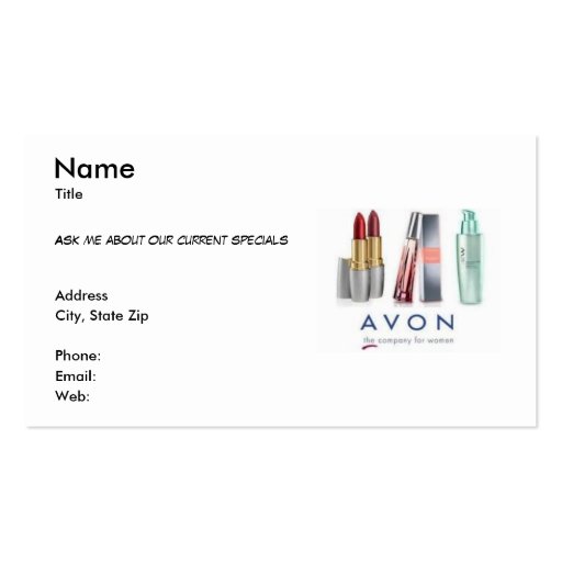 Avon Business Card (front side)