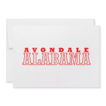 Avondale, Alabama City Design Personalized Invitation