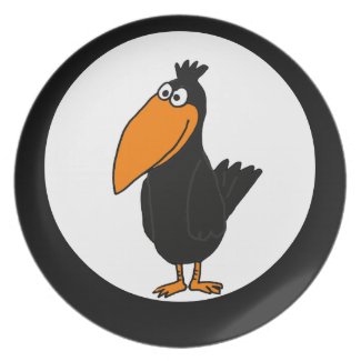 AW- Funky Black Crow Plate