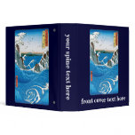 Awa Province, Naruto Whirlpools by Ando Hiroshige 3 Ring Binders