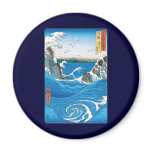 Awa Province, Naruto Whirlpools by Ando Hiroshige Fridge Magnet