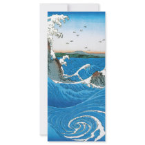 Awa Province, Naruto Whirlpools by Ando Hiroshige Customized Rack Card