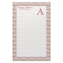 Await Abstract Pattern - Monogram Stationery