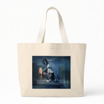 AWAITING THE DEATH OF CORPORATE GREED TOTE BAG
