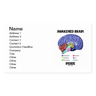 Awakened Brain Inside (Brain Anatomy) Business Card Template