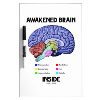 Awakened Brain Inside (Brain Anatomy) Dry Erase Board