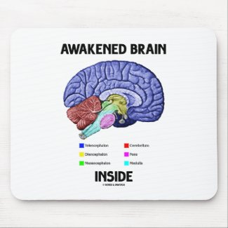 Awakened Brain Inside (Brain Anatomy) Mouse Pad