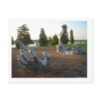 Awakening sculpture in Washington, D.C. postcards