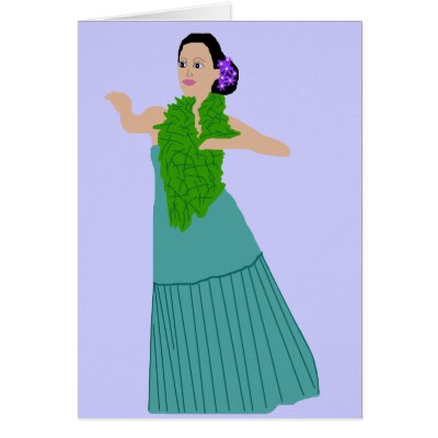 Awana(modern) Hula Dancer CARD by marcya7