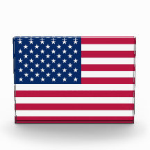 Award with federal flag of U.S.A.