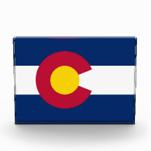 Award with flag of Colorado, U.S.A.
