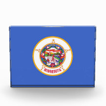 Award with flag of Minnesota, U.S.A.