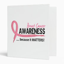 Awareness 2 Breast Cancer Vinyl Binders