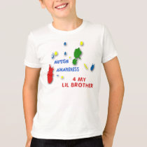 awareness, brother, shirt, t-shirt, tee, red, green, blue, yellow, autism, Shirt with custom graphic design
