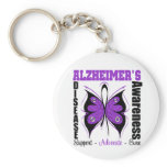 Awareness Butterfly Alzheimers Disease Keychains