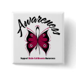 AWARENESS Butterfly Sickle Cell Anemia Pinback Button