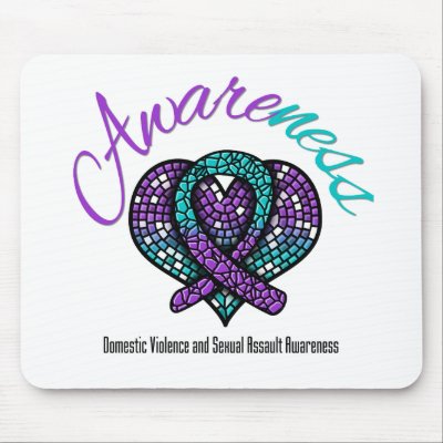 AWARENESS Domestic Violence & Sexual Assault Mouse Pads by giftsforawareness