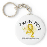 Awareness I Run For Childhood Cancer Key Chains