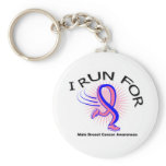 Awareness I Run For Male Breast Cancer Key Chain